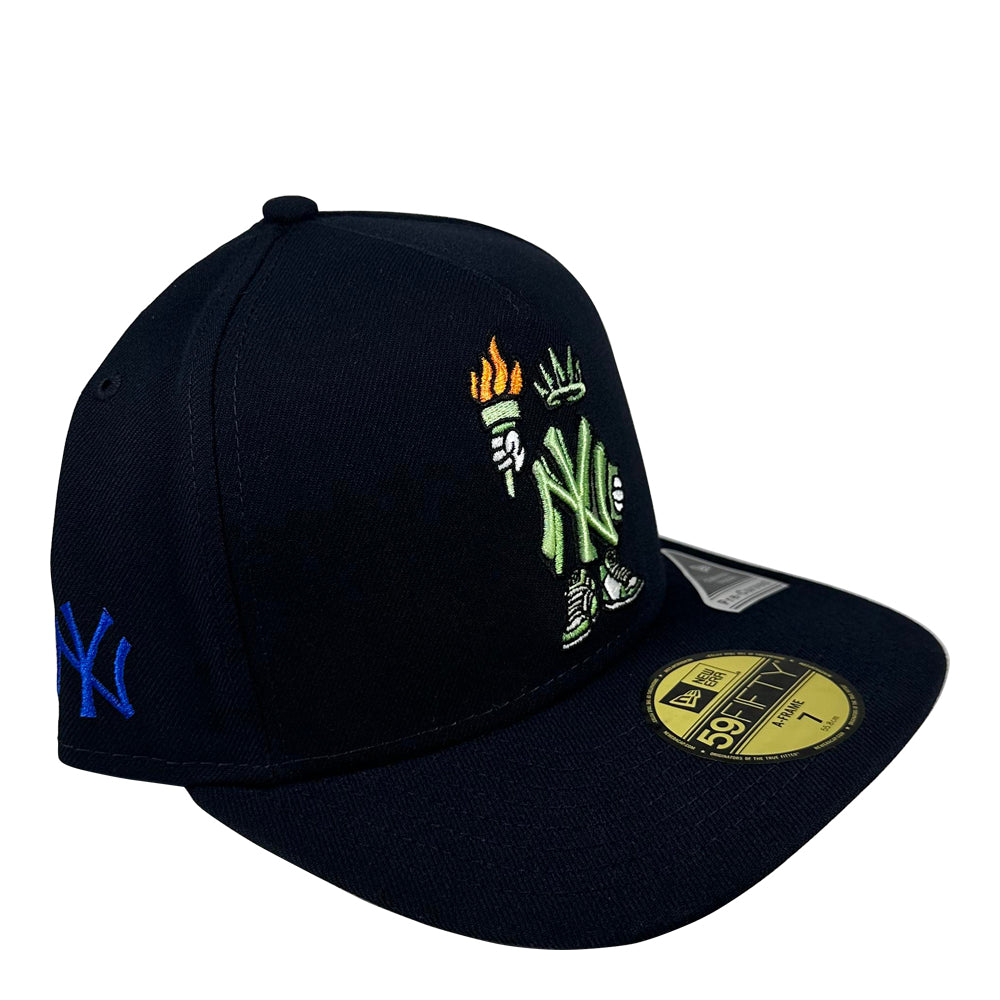New Era NY Yankee Liberty Cartoon 59FIFTY A-Frame Fitted Cap