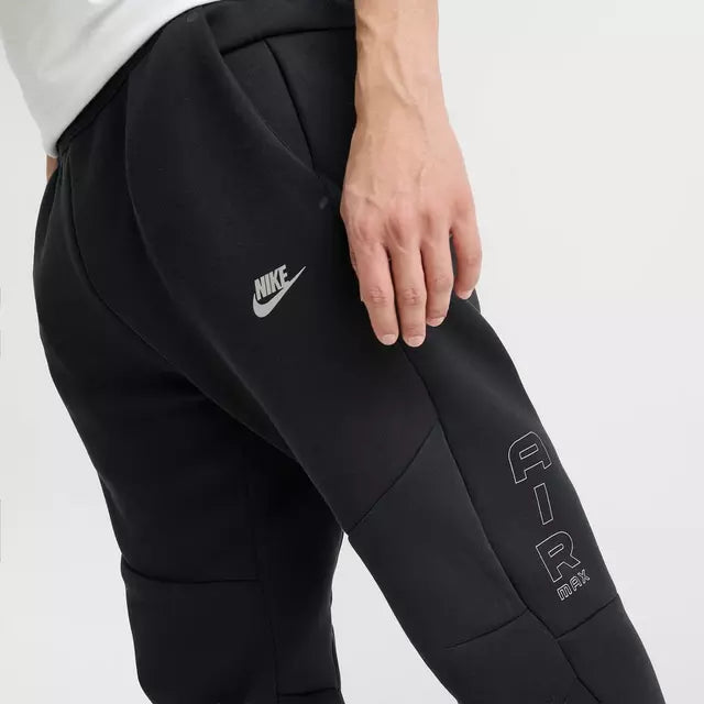 Men's Nike Tech Fleece Air Max Jogger Pants - Black/Neon Yellow 5