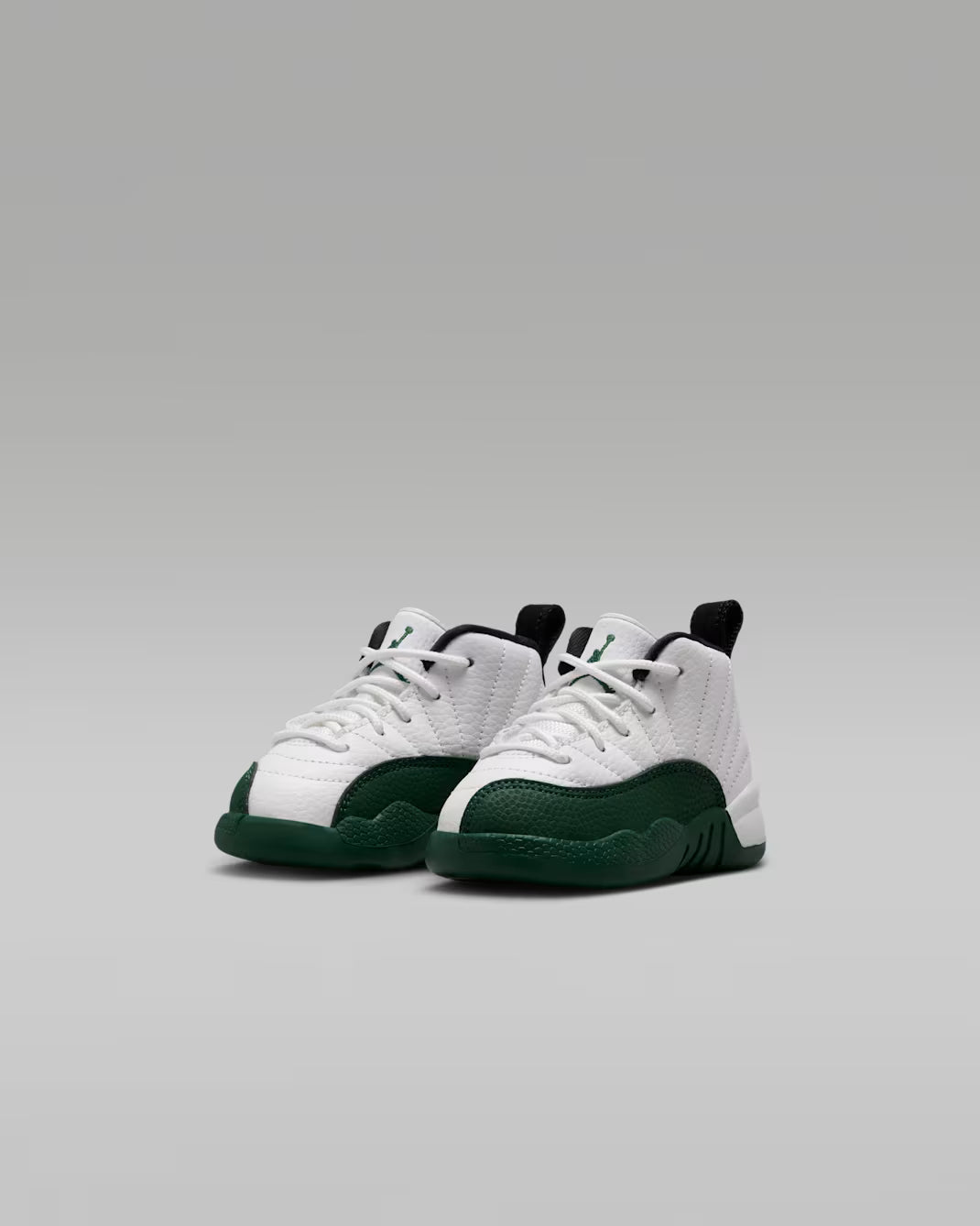 Toddler Air Jordan 12 Retro Bucks Summit White/Gorge Green-Black-Fierce Purple 850000-103