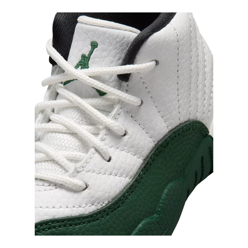 Toddler Air Jordan 12 Retro Bucks Summit White/Gorge Green-Black-Fierce Purple 850000-103
