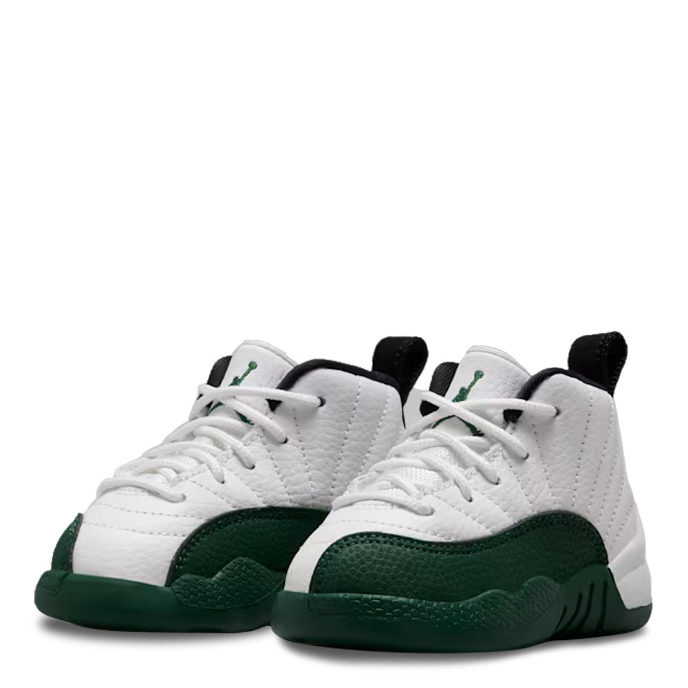 Toddler Air Jordan 12 Retro Bucks Summit White/Gorge Green-Black-Fierce Purple 850000-103