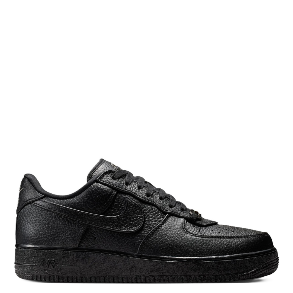 Nike Air Force 1 Low Retro Premium "Black Leather" Men's Sneakers