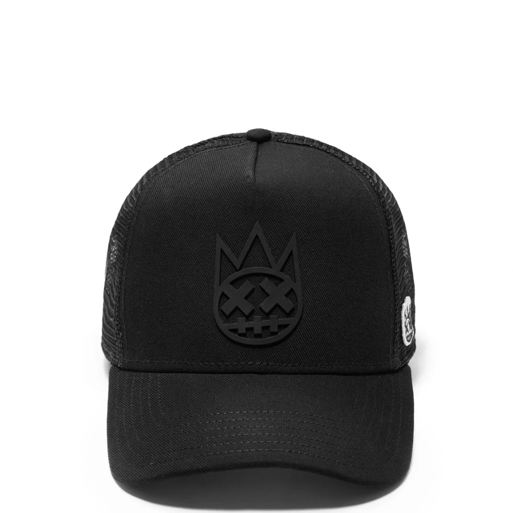 Men's Cult Of Individuality Logo Mesh Back Trucker Hat "Shimuchan" in Black