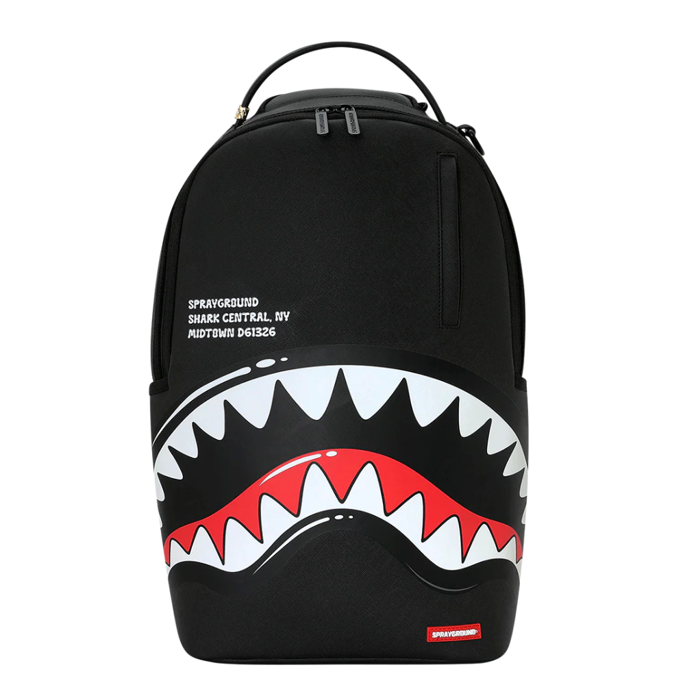 Sprayground Shark Central Bubble Shark Backpack - Black