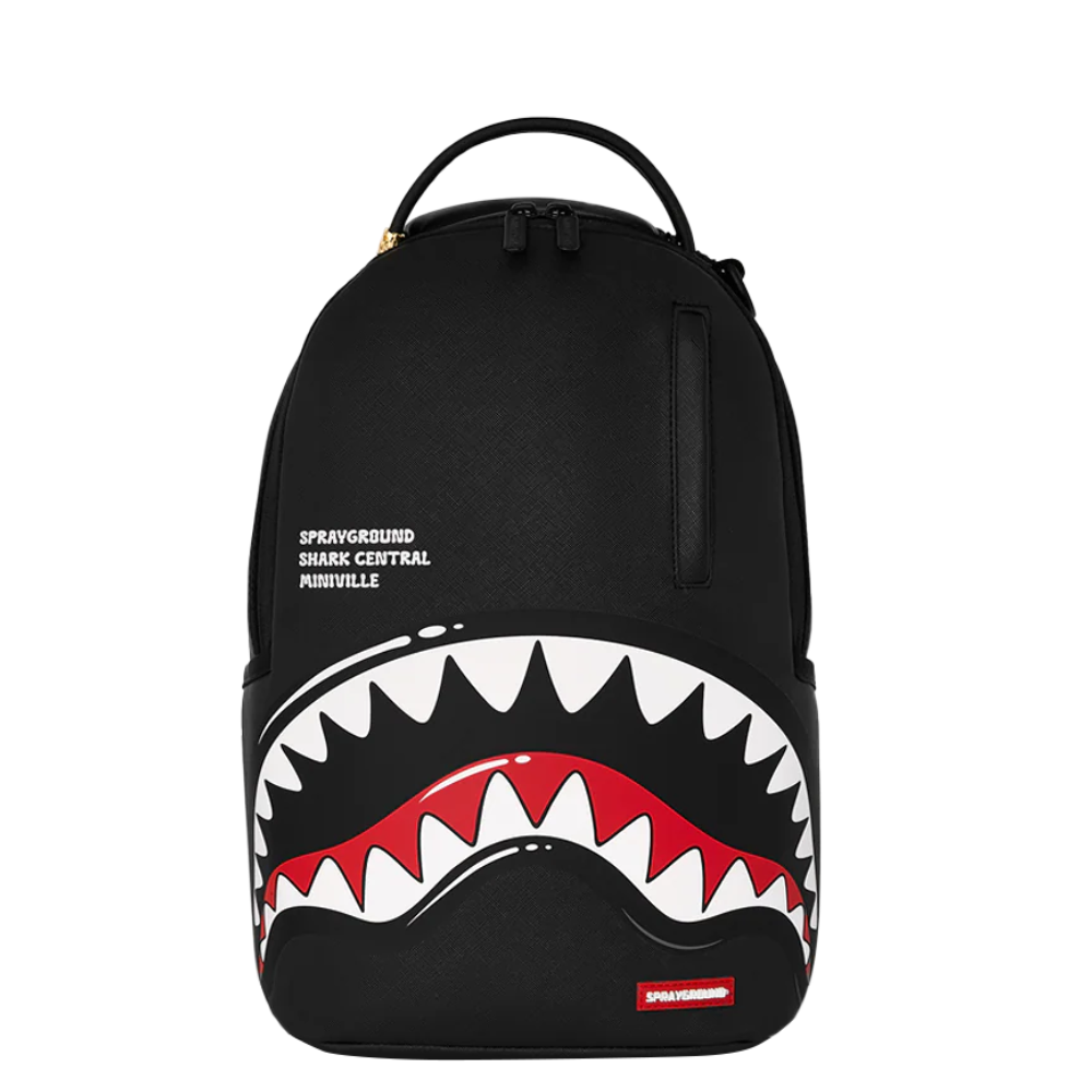 Sprayground Black Toon Shark Mini Backpack