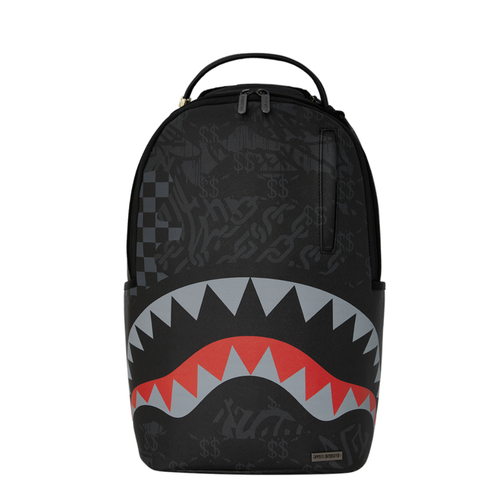 Sprayground 4AM Black & Red Shark Backpack