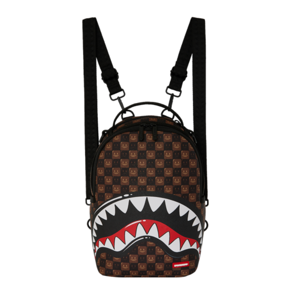 Sprayground Sharks In Paris Wtf Bubble Brown Check Mini Backpack – City Jeans