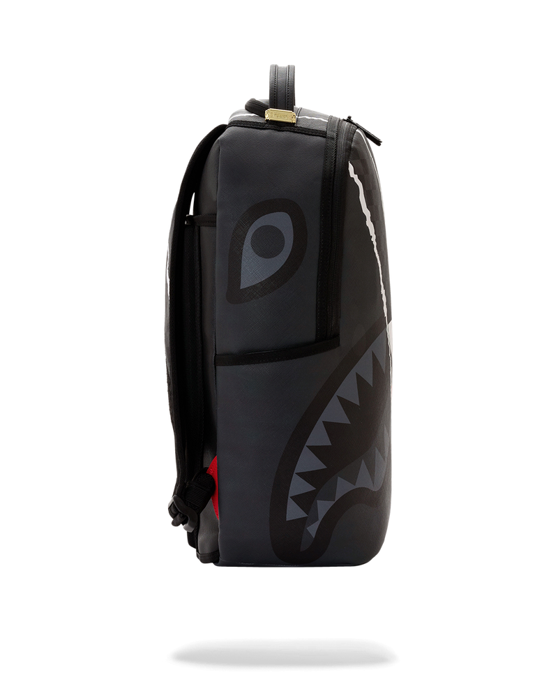 Sprayground Center Rip Revealing Gray Check Backpack