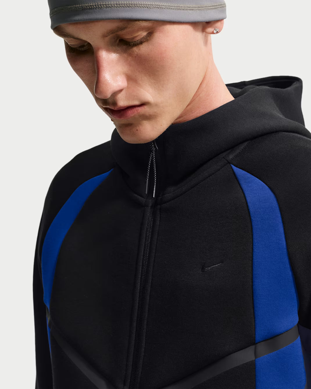 Nike Tech Men's Colour-Block Full-Zip Fleece Windrunner Jacket