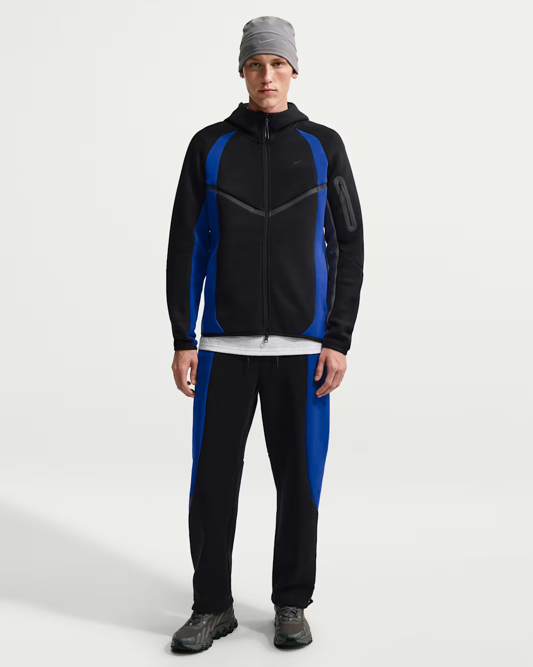 Nike Tech Men's Colour-Block Full-Zip Fleece Windrunner Jacket