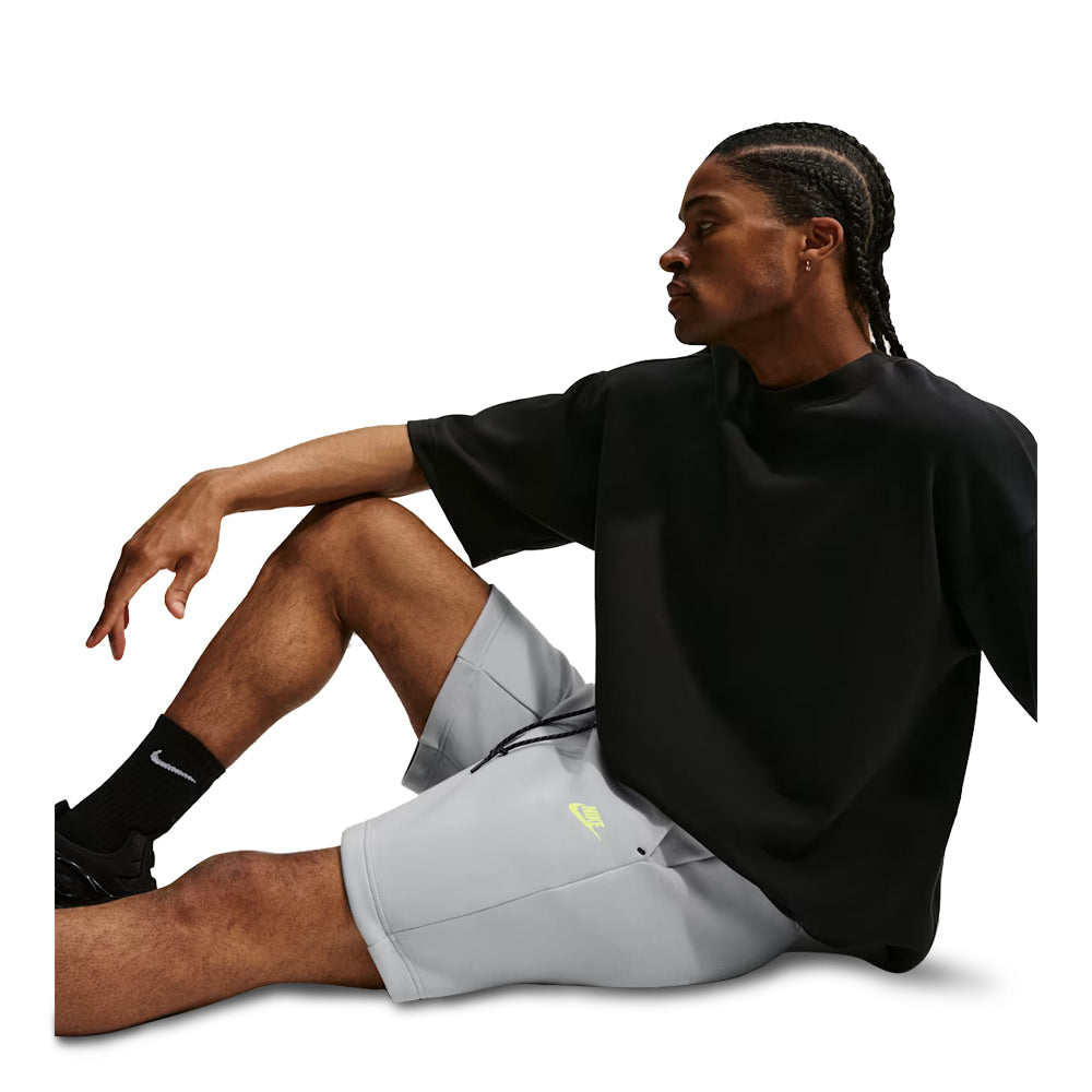 Men's Nike Tech Fleece Shorts Light Smoke Grey/Volt IM0693-077