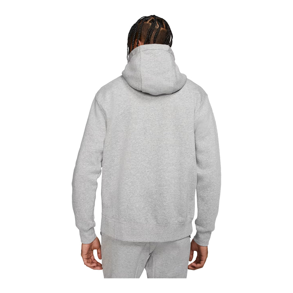 Men's Nike Sportswear Club Fleece Full Zip Hoodie Dark Grey Heather/Matte Silver/White BV2645-063