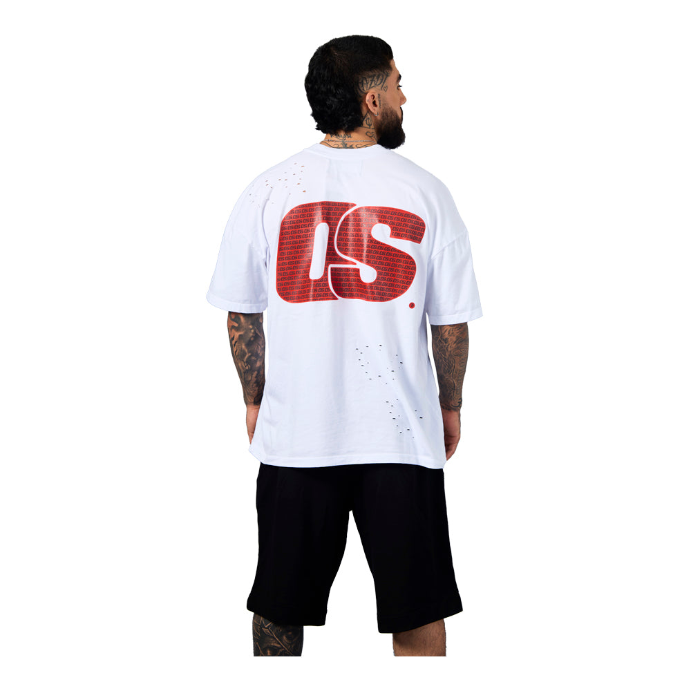 Ownership Men's Solid T-Shirt - White & Red 2