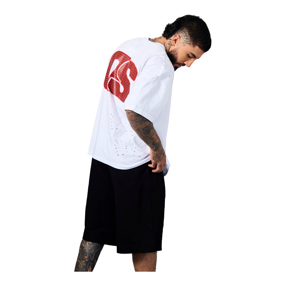 Ownership Men's Solid T-Shirt - White & Red 3