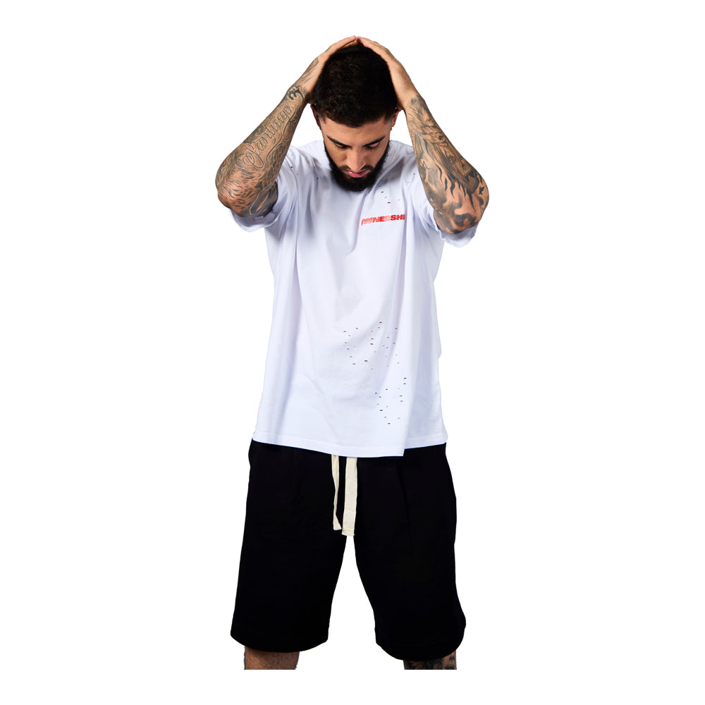 Ownership Men's Solid T-Shirt - White & Red 5