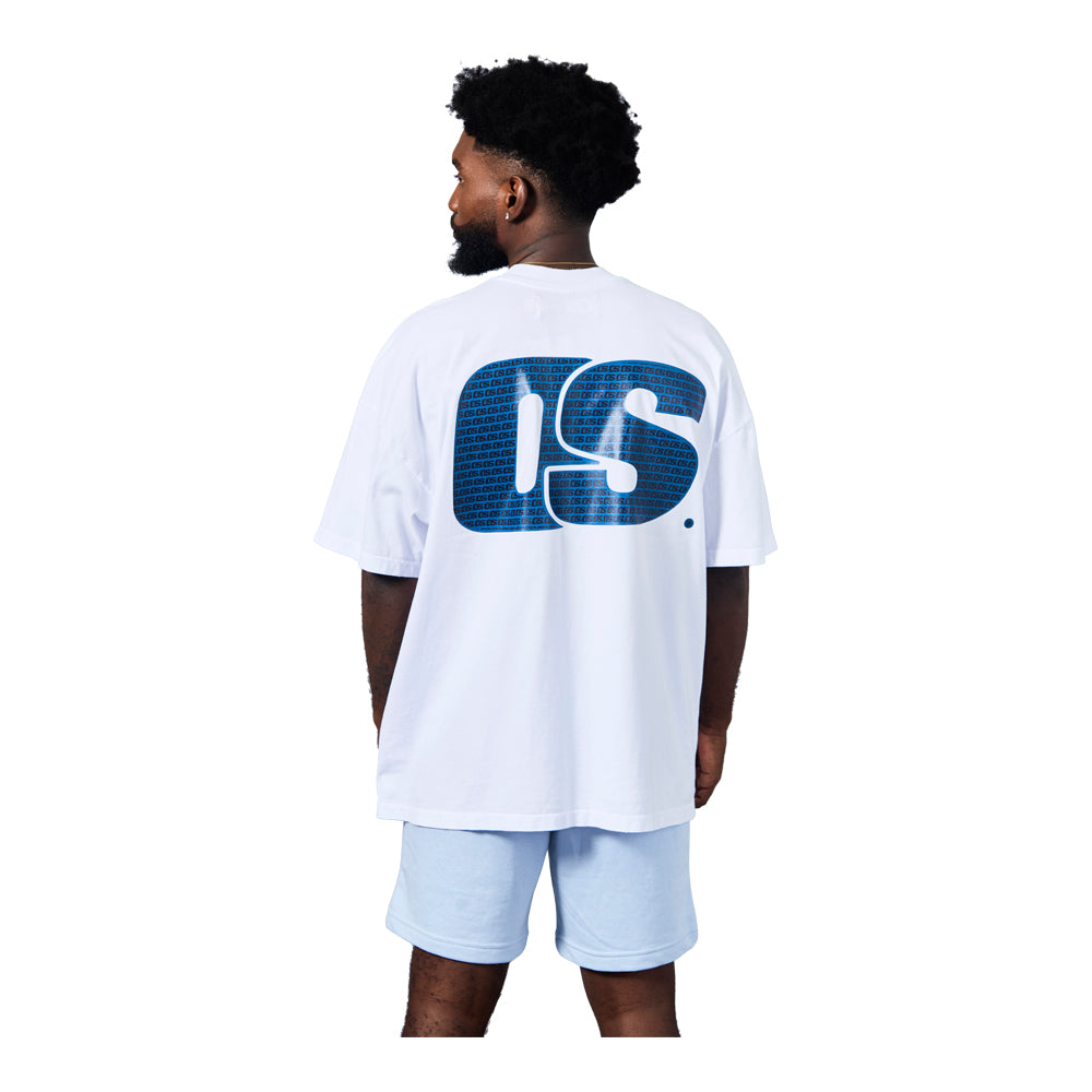 Ownership Men's Solid Monogram T-Shirt - White & Navy 2