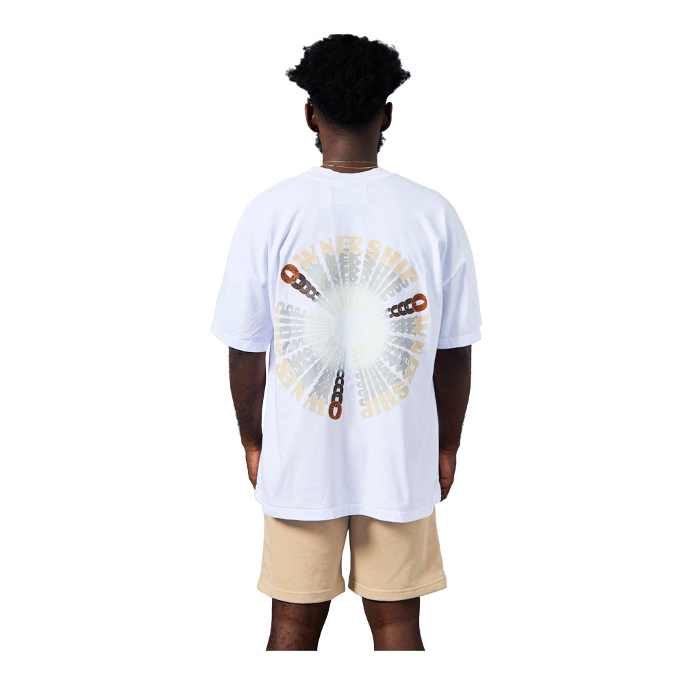 Ownership Men's Roulette T-Shirt - White & Beige 3