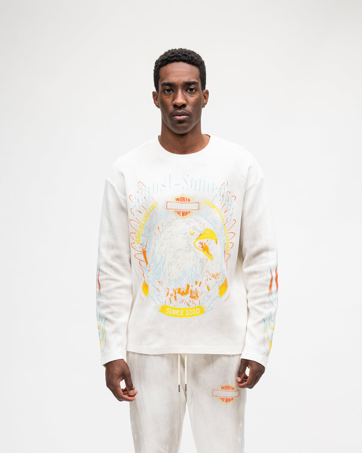 Men's Almost Sunday Outward LS Thermal White outward059-drtwh