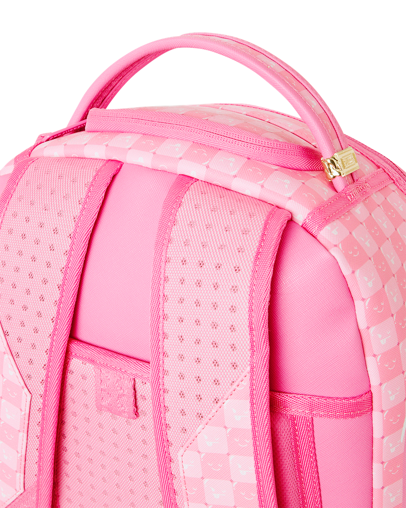 Sprayground Pink New Check Faces Backpack