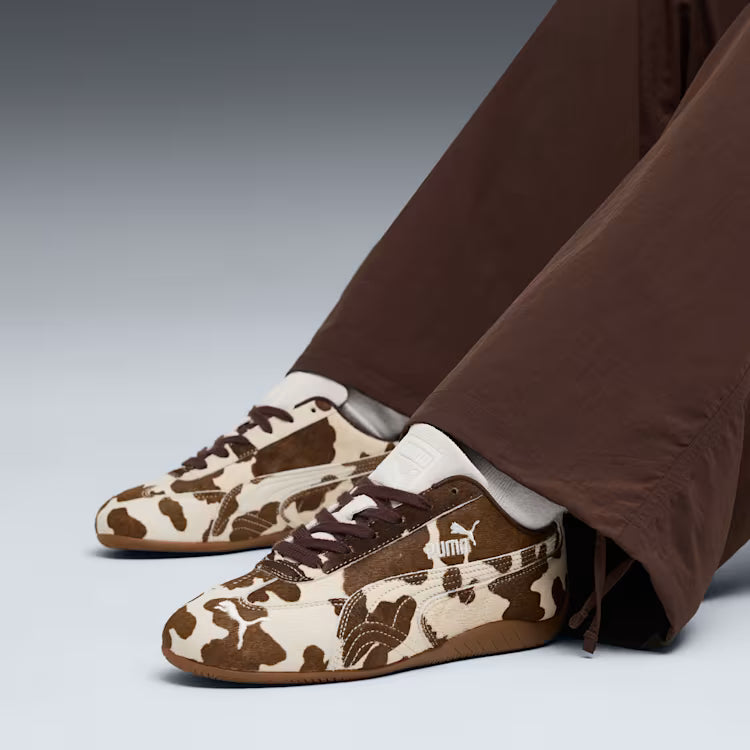 Women's Puma Speedcat Cow Print Chocolate Brown-Gum 406141-01