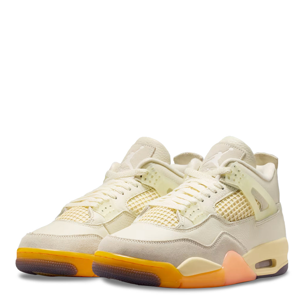 Women's Air Jordan 4 Retro Birds of Paradise Coconut Milk/Metallic Gold/Muslin/Bright Mango/Sundial/Black HV0823-101