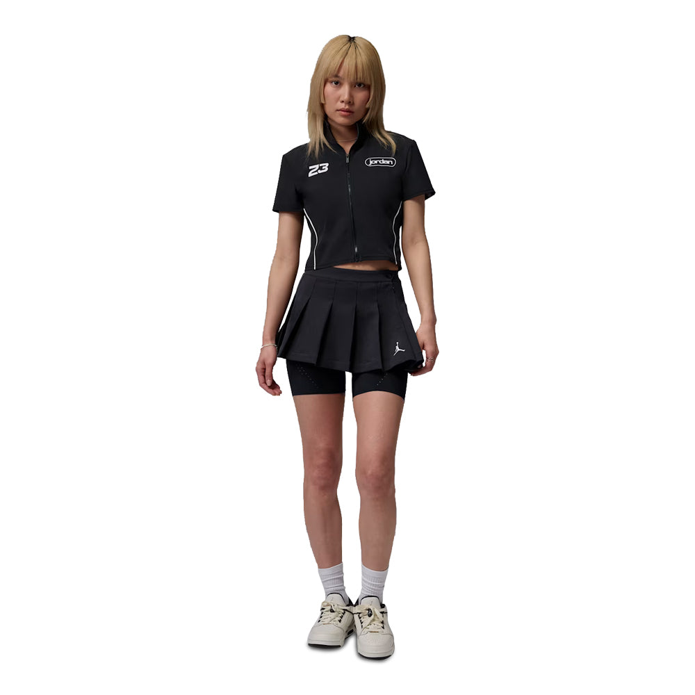 Womens Jordan Brooklyn 010 Pleated Skirt Black/White IF1372-010