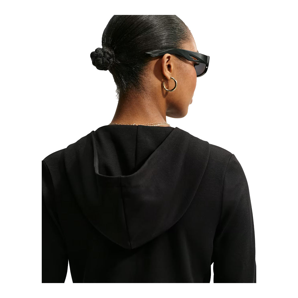 Women's Nike Sportswear Chill Knit Slim Long-Sleeve Full-Zip Top Black/Black/White IM8379-010