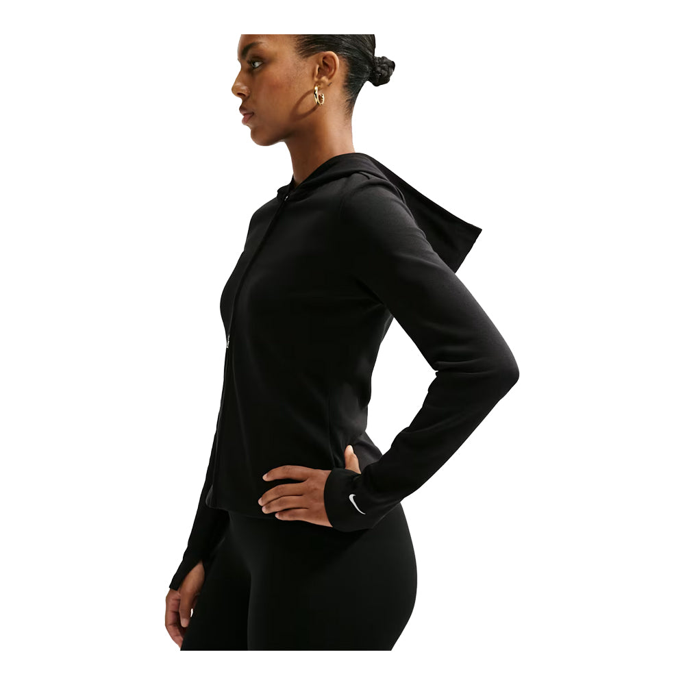 Women's Nike Sportswear Chill Knit Slim Long-Sleeve Full-Zip Top Black/Black/White IM8379-010