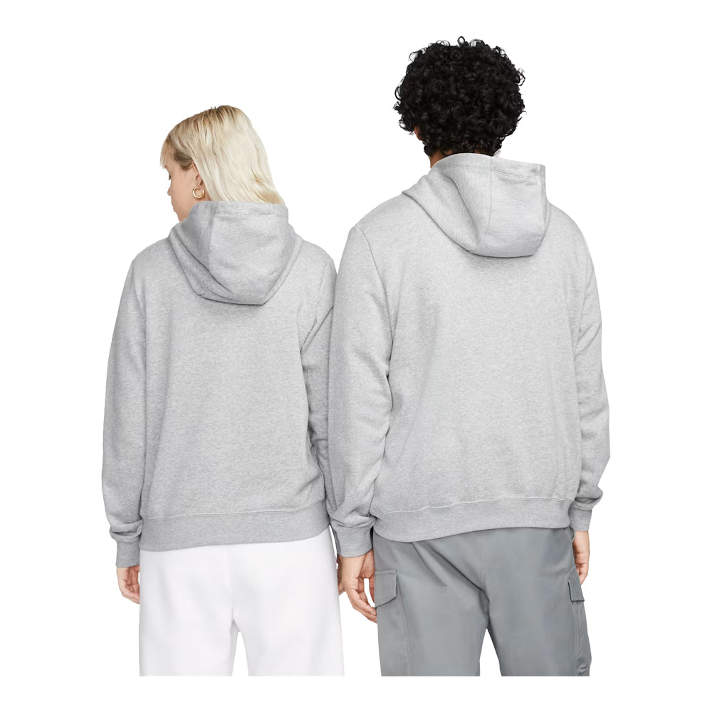 Women's Nike Sportswear Club Fleece Pullover Hoodie Dark Grey Heather/White DQ5793-063