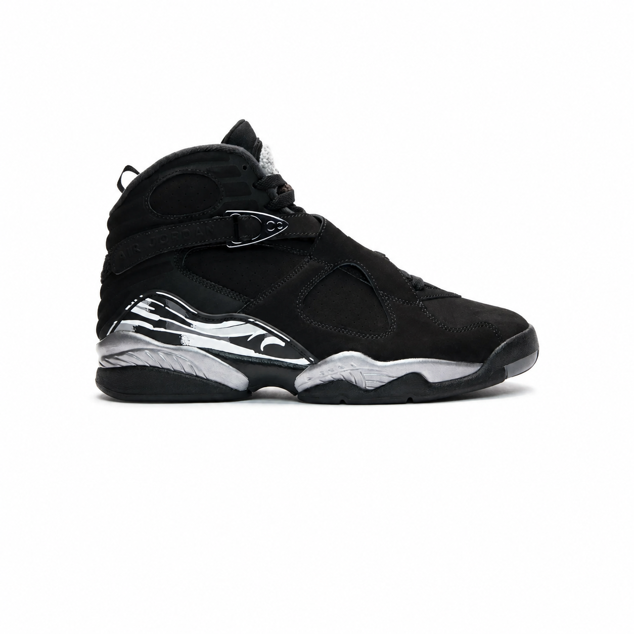 Men's Air Jordan 8 Retro Chrome Black/Chrome 305381-007
