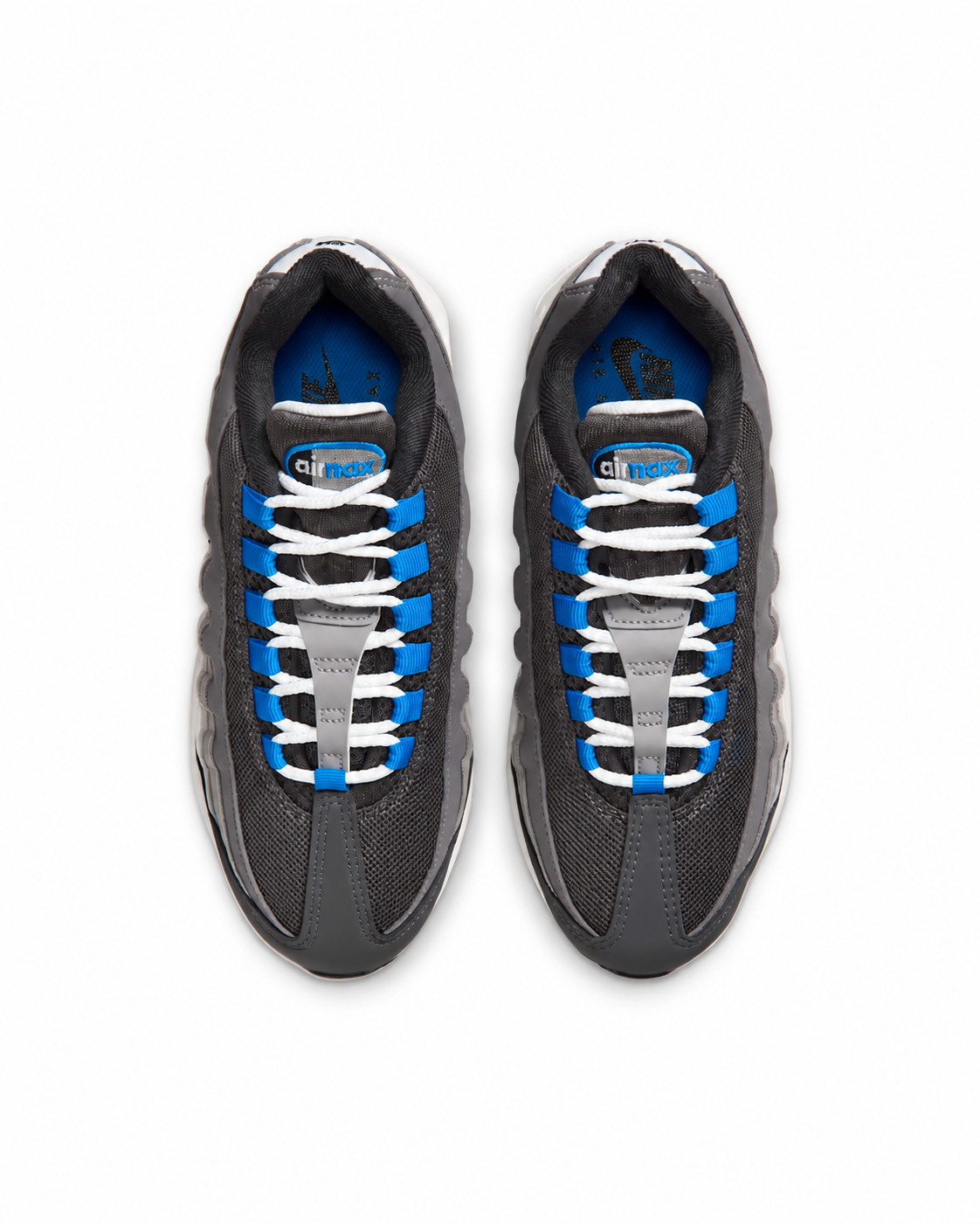 Big Kid's Nike Air Max 95 Big Bubble Anthracite/Light Graphite/Light Charcoal/Blue Spark JA0982-060