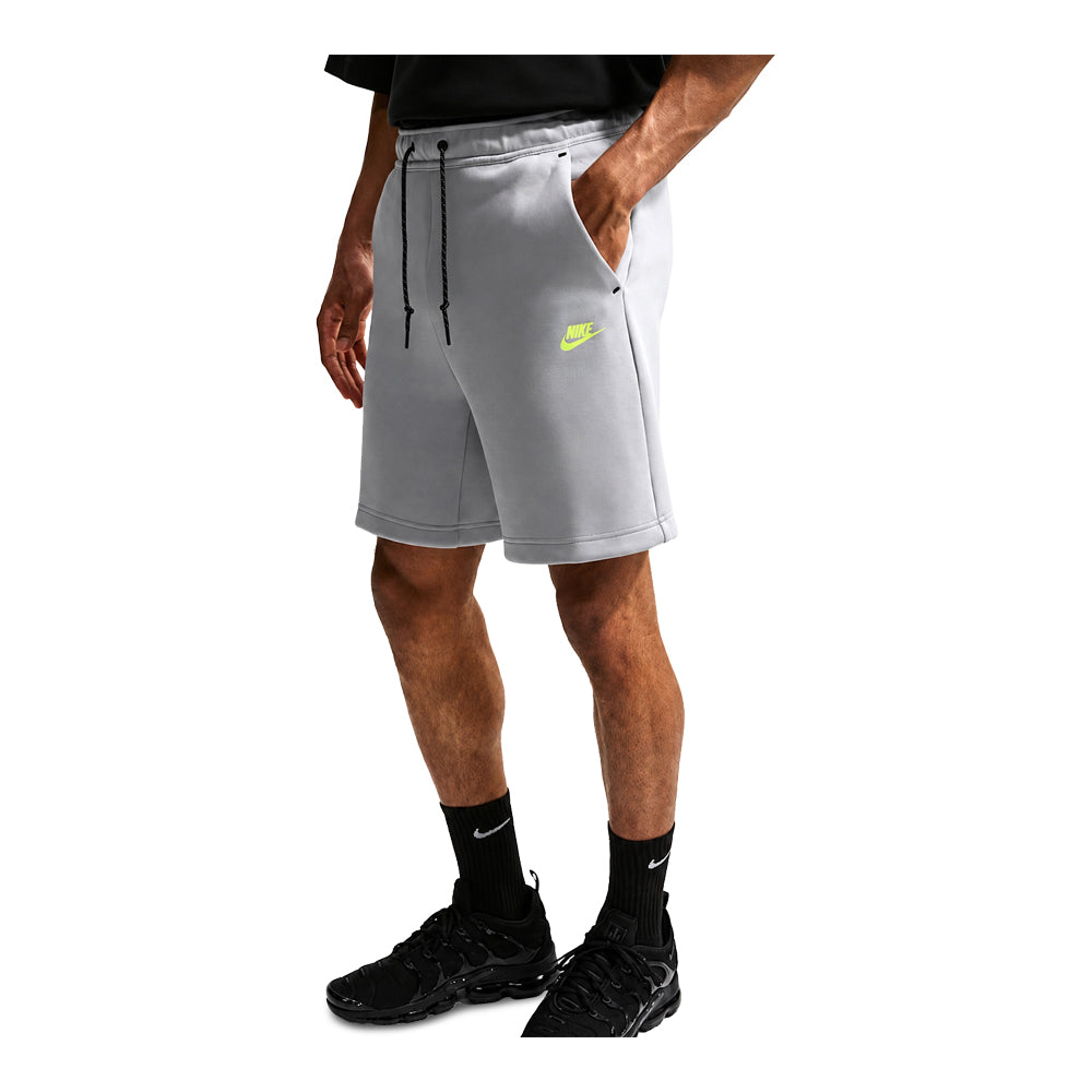 Men's Nike Tech Fleece Shorts Light Smoke Grey/Volt IM0693-077