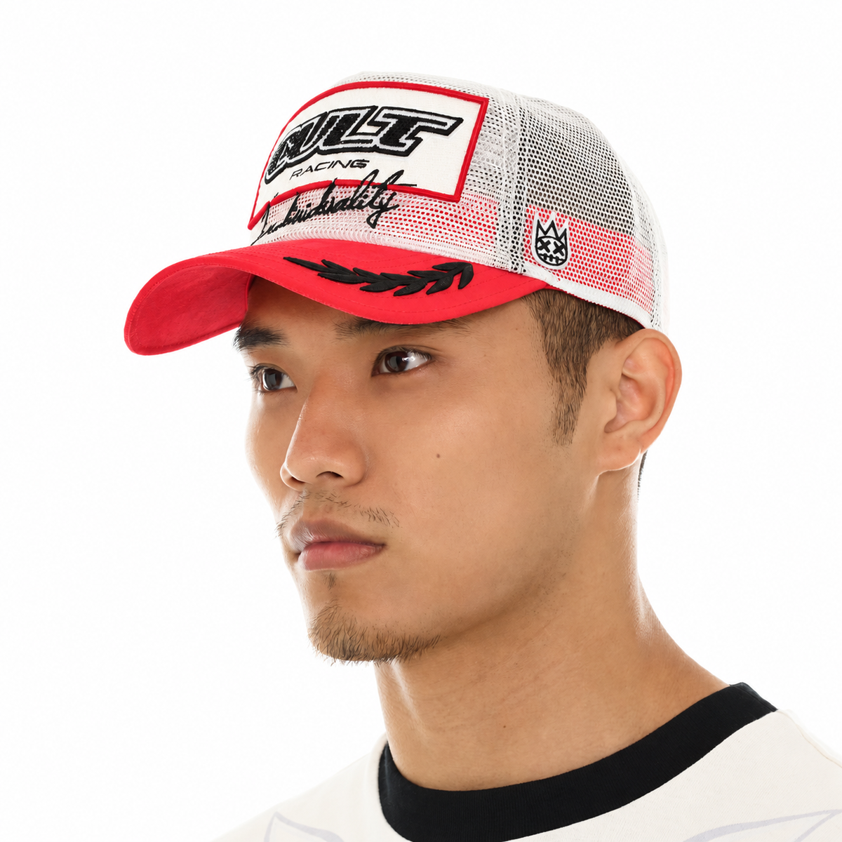 Cult of Individuality All Over Mesh Trucker Hat 626ac-ch77a-wiwh