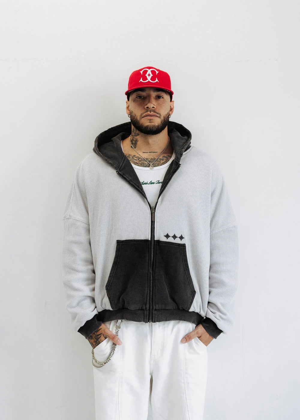 Men's Commons Reversible Thermal Zip Up Faded Black ch5650-fadeblk