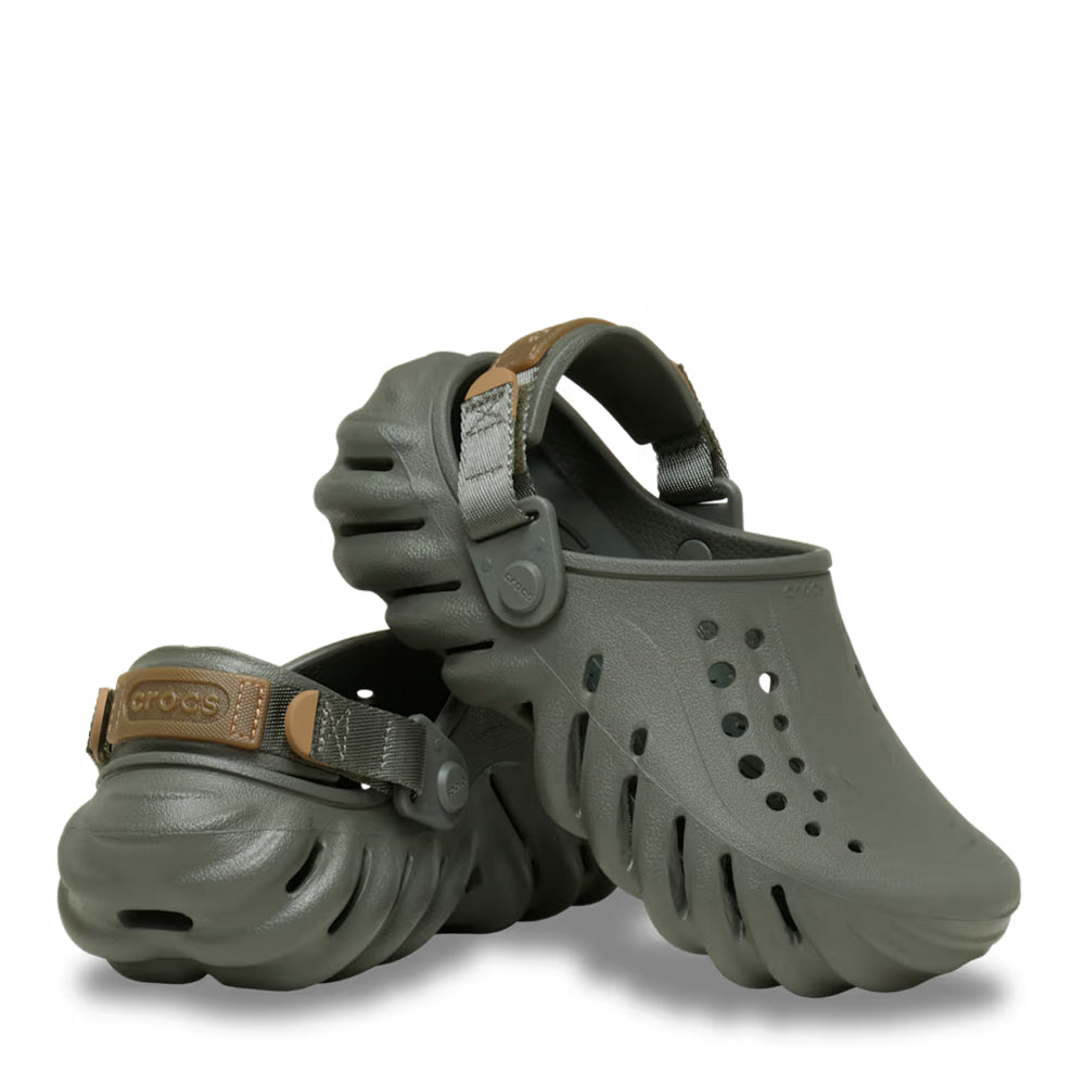 Crocs Kids' Echo Gum Tab Clog - Dusty Olive 5