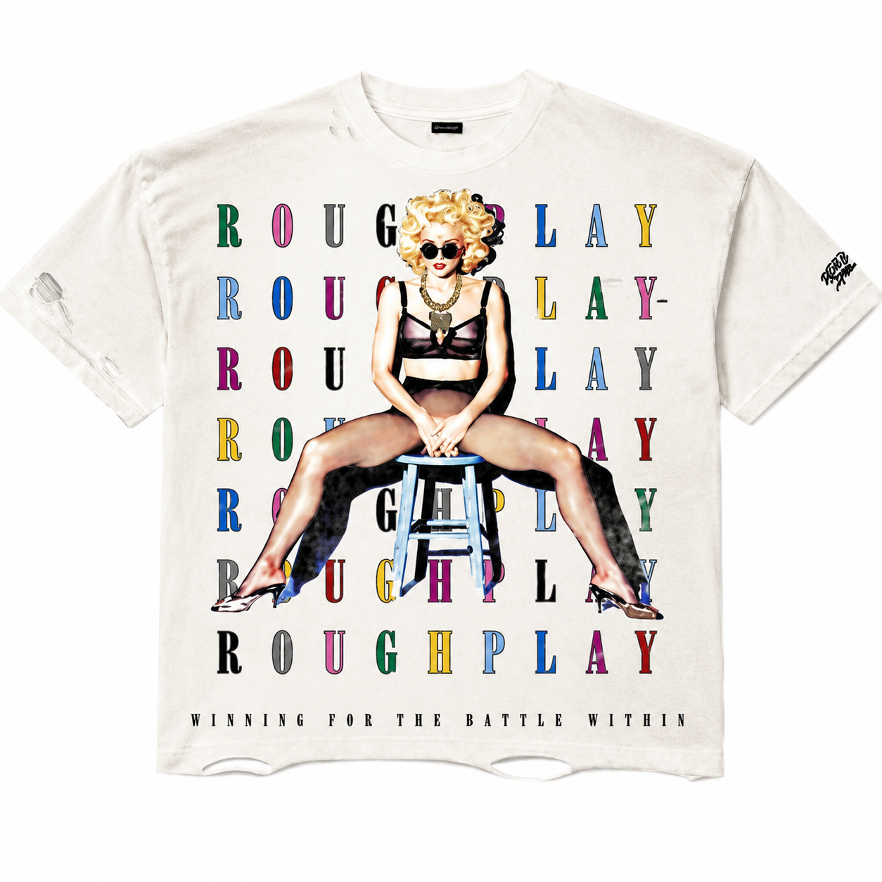 Men's Rough Play Madonna T-Shirt White madonnatee-wht