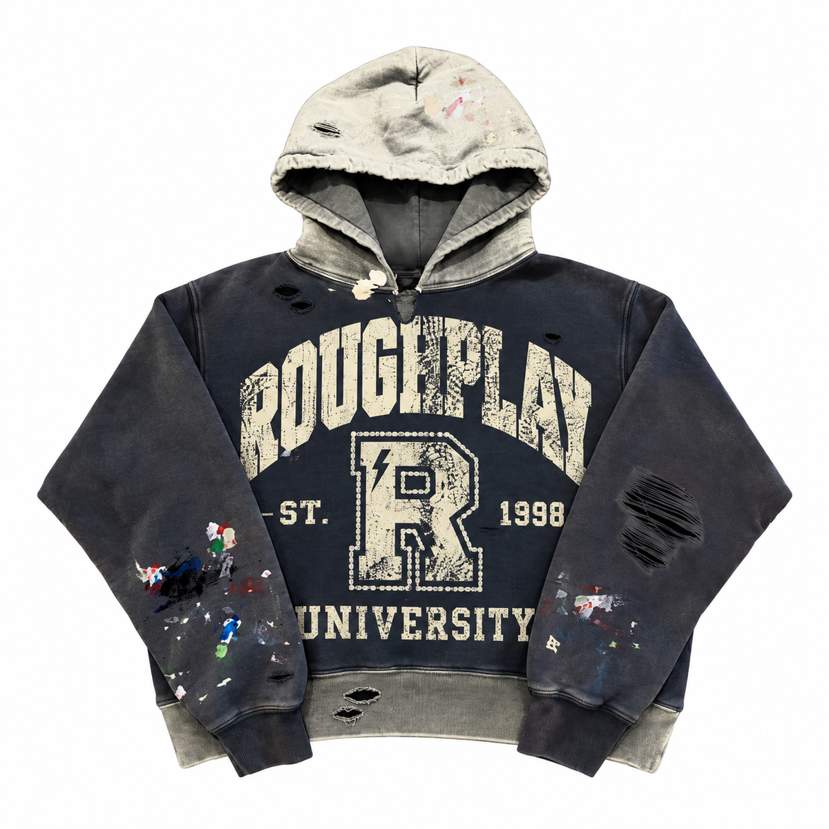 Men's Roughplay Two Tone Hoodie Navy/Gray twotonsethdy-navy