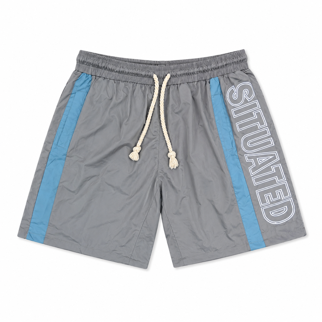 Men's Forever Situated Track Short Grey/Blue trckssbbsht-babyblu