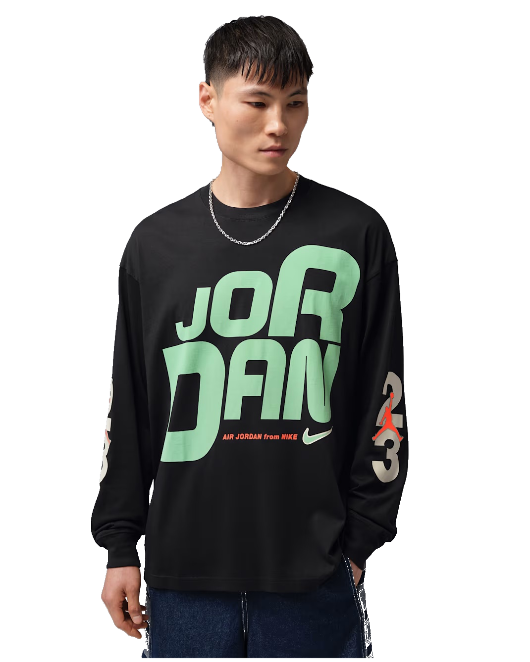 Men's Jordan Flight Long-Sleeve Graphic T-Shirt Black IU1842-010