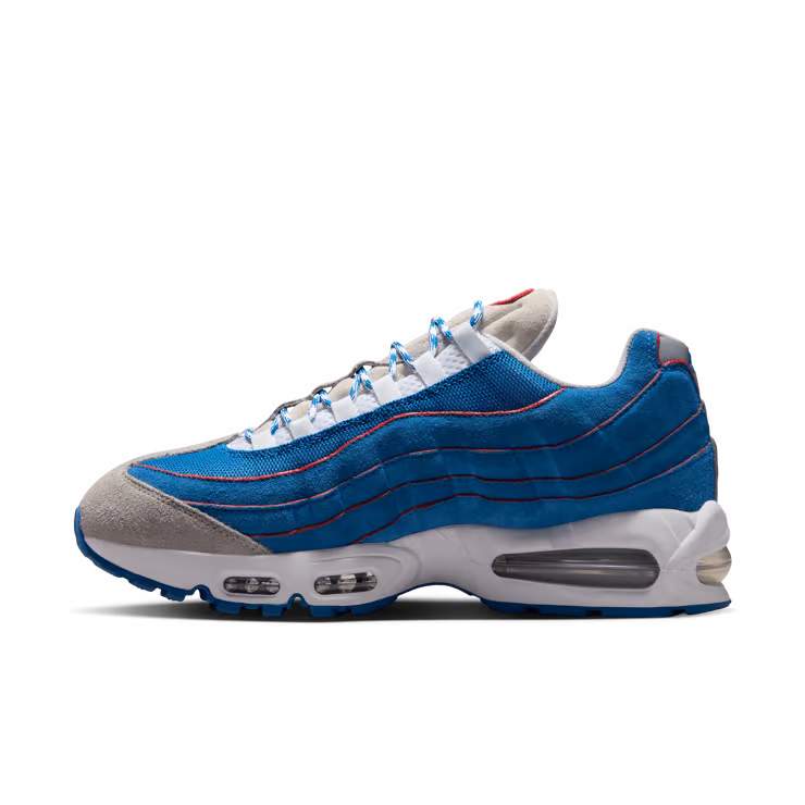 Men's Nike Air Max 95 Big Bubble Lawson Blue Sapphire/White-Light Smoke Grey-Metallic Silver IR1944-400