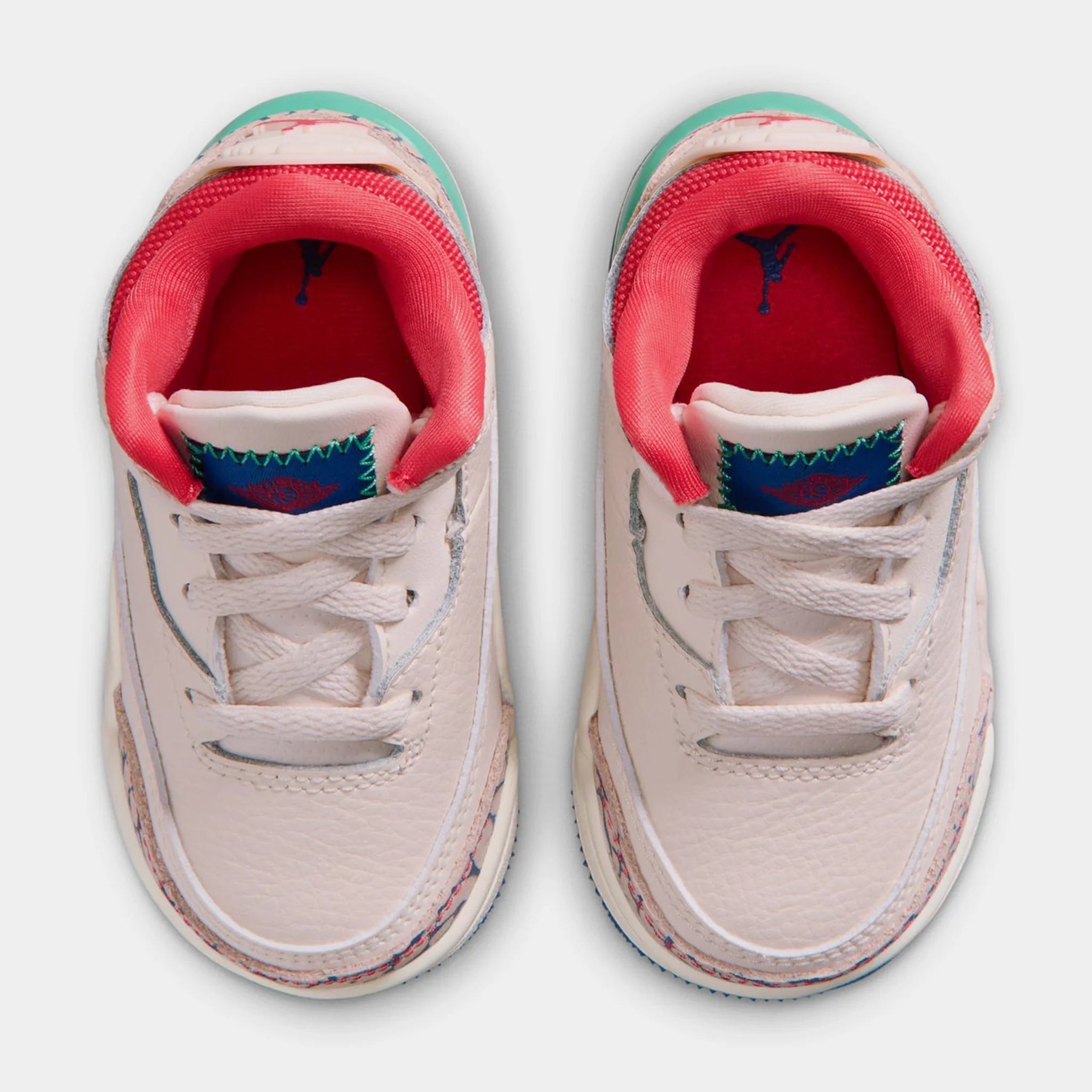 Toddler Air Jordan 3 Retro Play Your Way Chalk/Track Red/True Blue/Kinetic Green IO2075-100