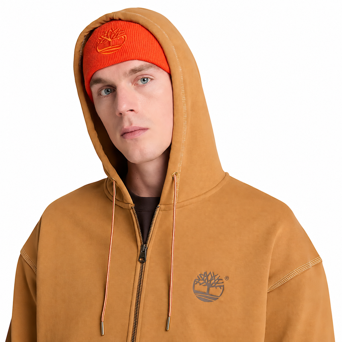 Men's Timberland Iconic Full-Zip Hoodie Wheat tbc0yhb0p47
