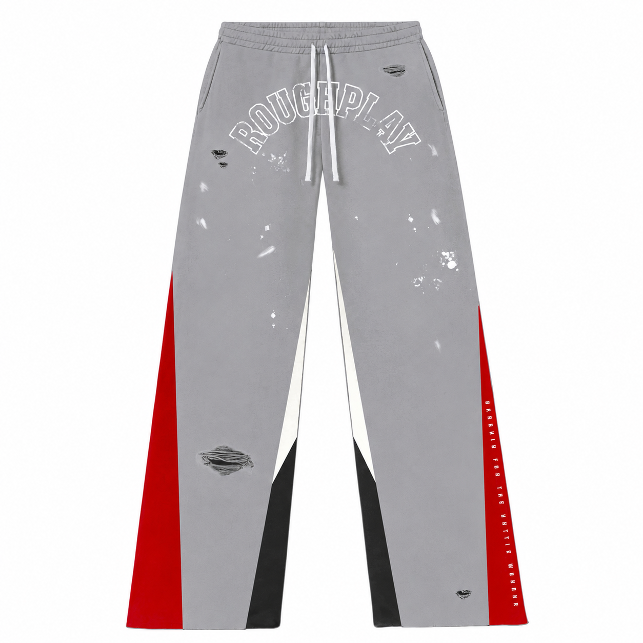 Men's Rough Play Flared Sweatpants Grey/Red trackpants-gry