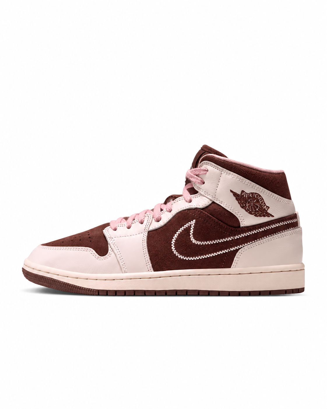 Women's Air Jordan 1 Mid SE Cacao Wow/Rust Pink/Pearl White IQ7607-200