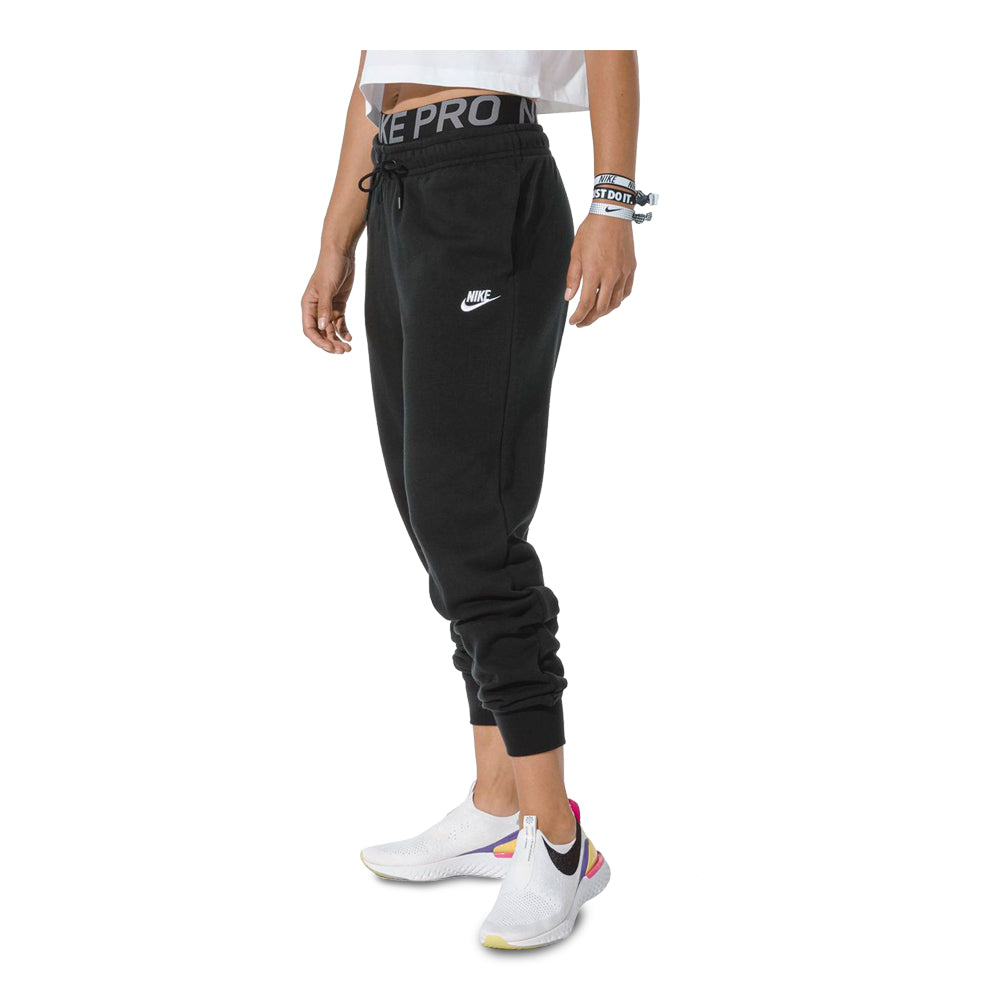 Women's Nike Sportswear Essential Fleece Pants Black/White BV4095-010