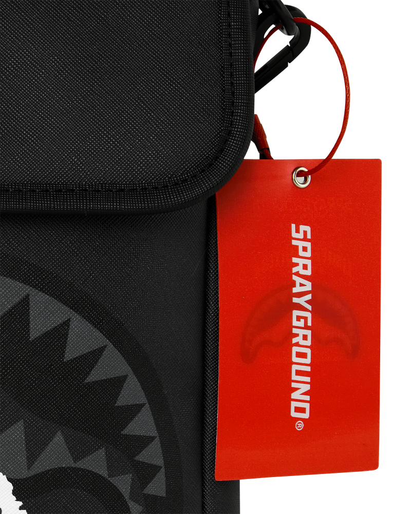 Sprayground Center Rip Revealing Gray Check Messenger Sling