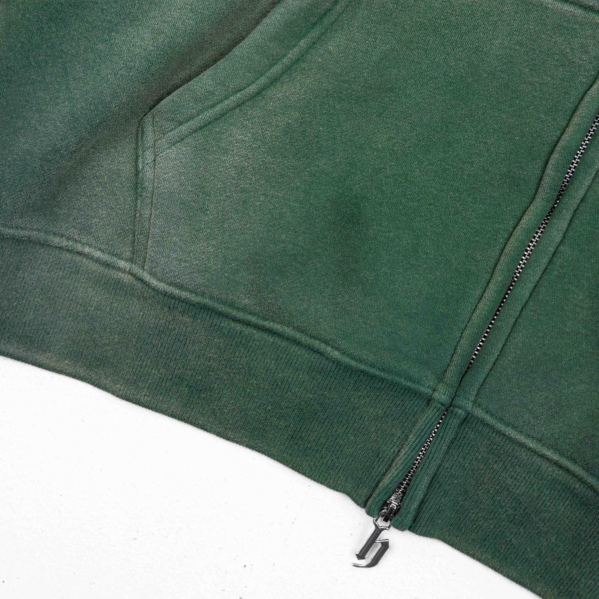 Men's Common Hype Cropped Fleece Zip Up Hoodie ch46872-fstgrn
