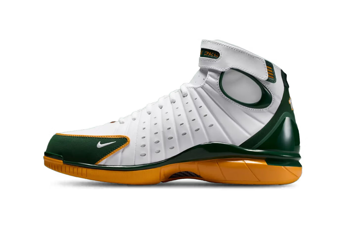 Men's Nike Air Zoom Huarache 2K4 Sue Bird White/Deep Forest-Canyon Gold IW1884-100