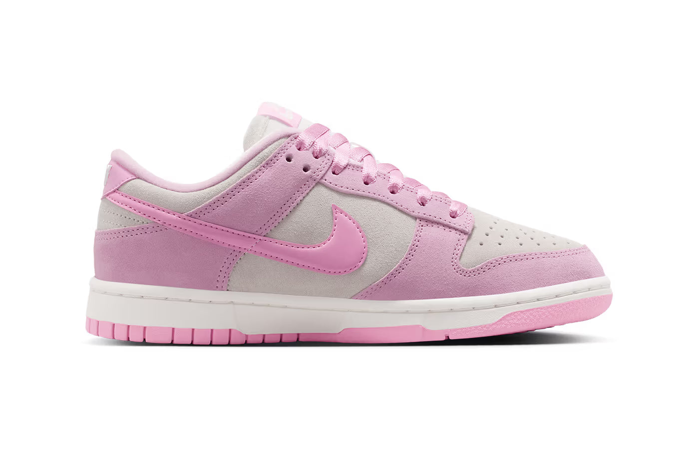 Women's Nike Dunk Low SE IV4726-600 Pink Foam/Pink Rise/Sail/Metallic Silver