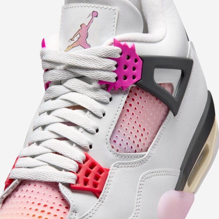 Men's Air Jordan 4 Retro Comic Off White/Anthracite/Neutral Grey/Fire Pink/Light Arctic Pink/Muslin JA1135-100